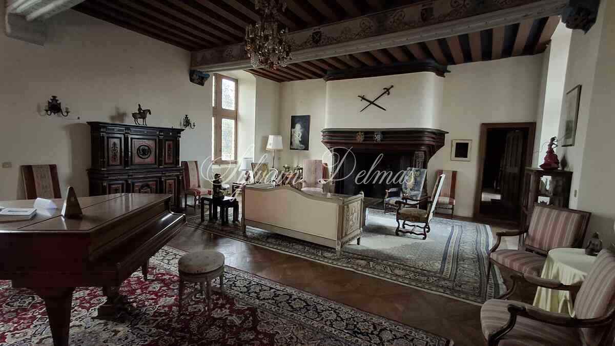 Magnifique château dans le ciel du XV eme dans la Sarthe. (ISMH)