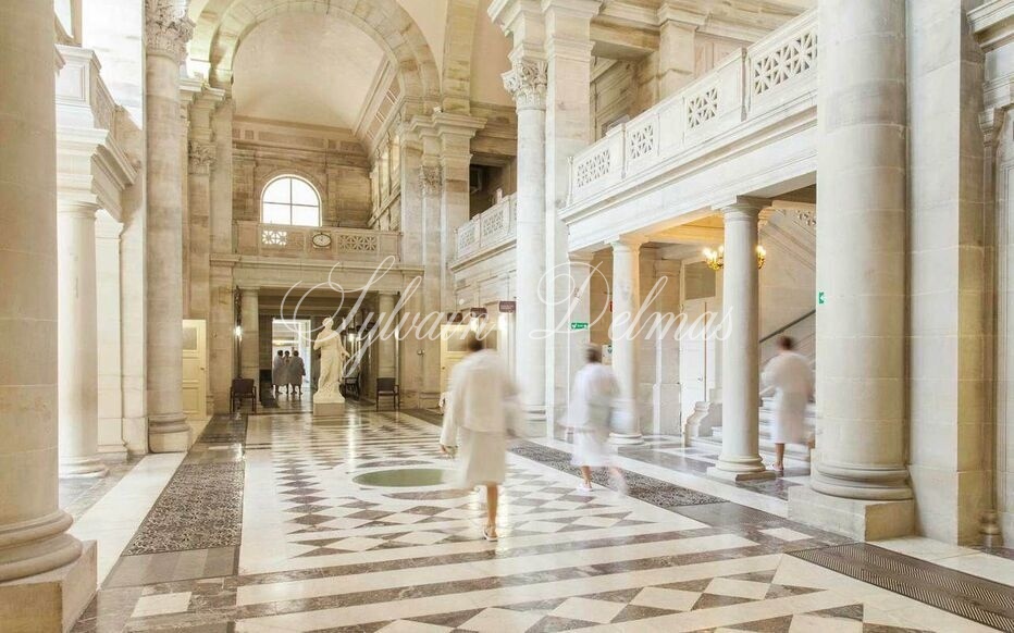 Hotel, restaurant, thermes de 14000m2  avec 110 chambres.