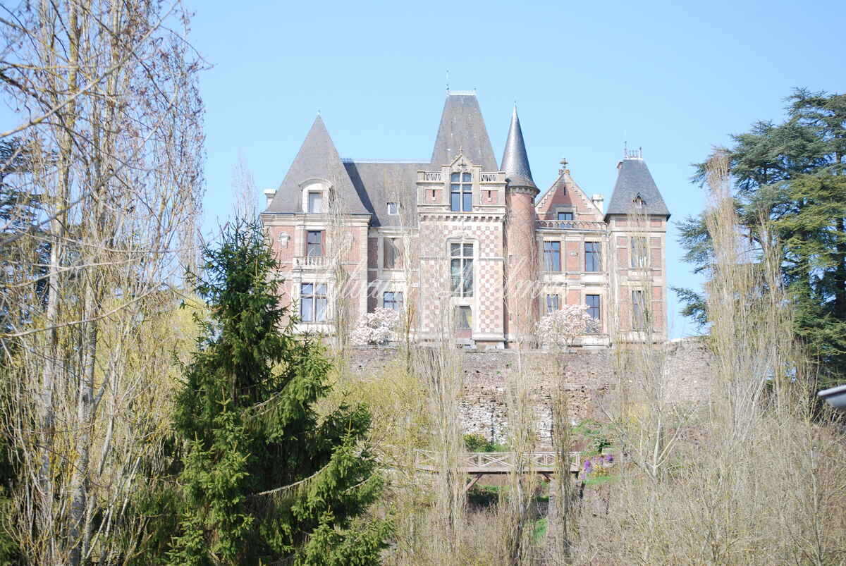Majestueux château de style Renaissance perché sur un rocher en Suisse Normande.
