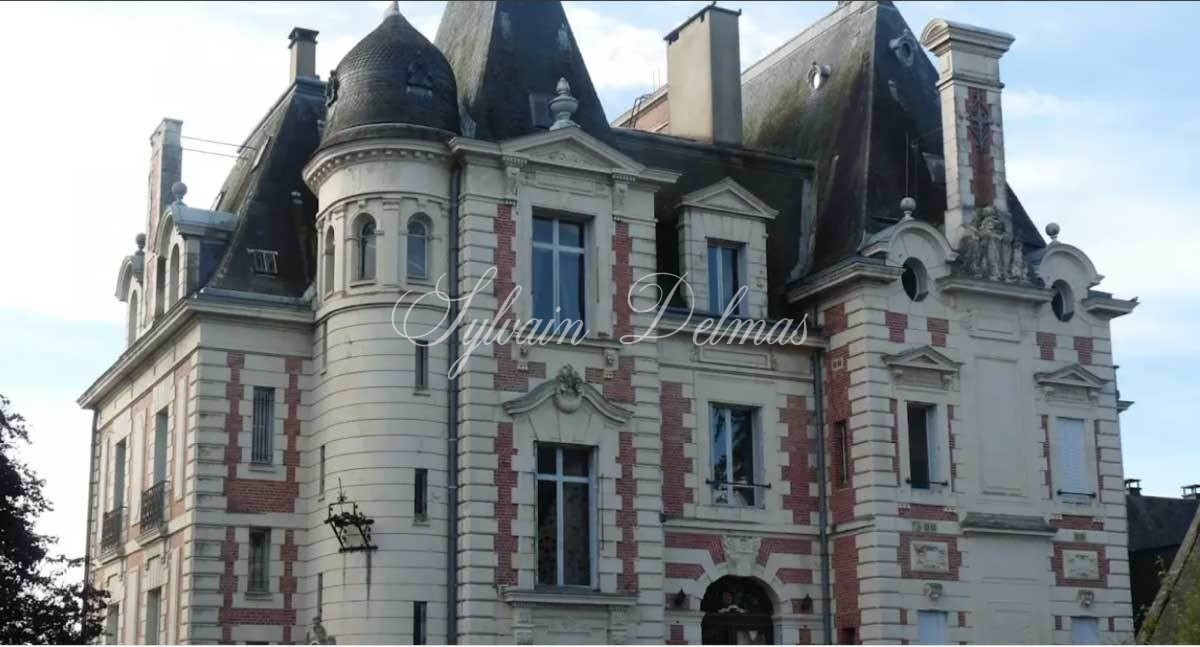 Château XIX° avec nombreux communs sur 8.1 hectares entre Le Mans et Tours