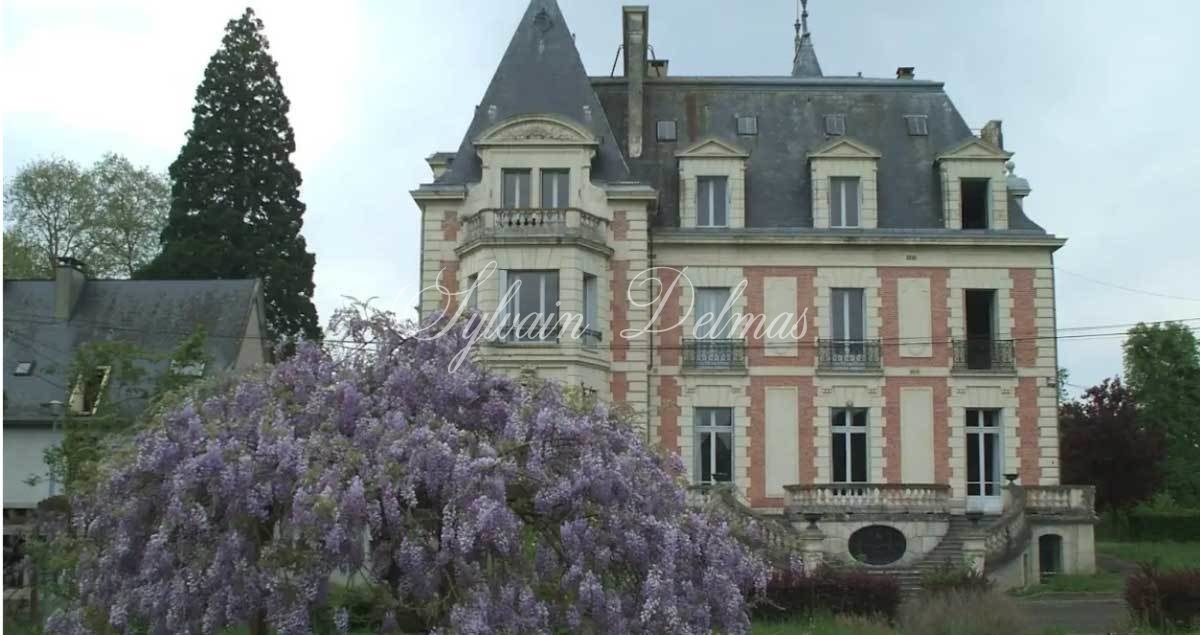 Château XIX° avec nombreux communs sur 8.1 hectares entre Le Mans et Tours